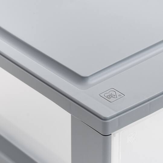 Iris® 13qt. Gray Stackable Drawer, 4 Pack